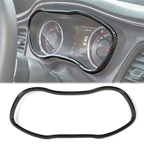 Voodonala For Challenger Dash Trim Dashboard Decoration Carbon Fiber