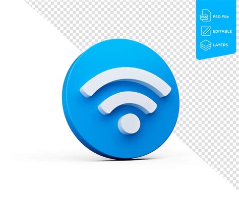 Ícone de rede sem fio azul ou ícone de sinal de símbolo wifi de