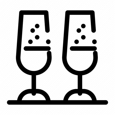 Celebration Champagne Cheers Glasses Toasting Icon Download On Iconfinder