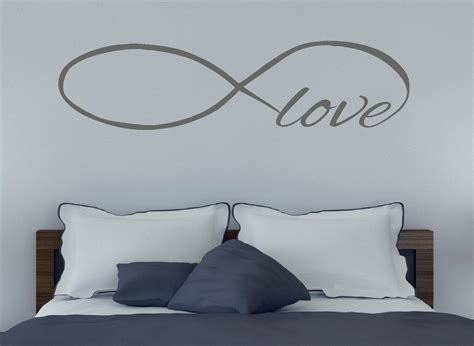 Love Wall Decal With Infinity Symbol For Bedroom Decor