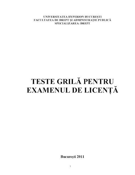 Pdf Teste Grila Drept Dokumen Tips