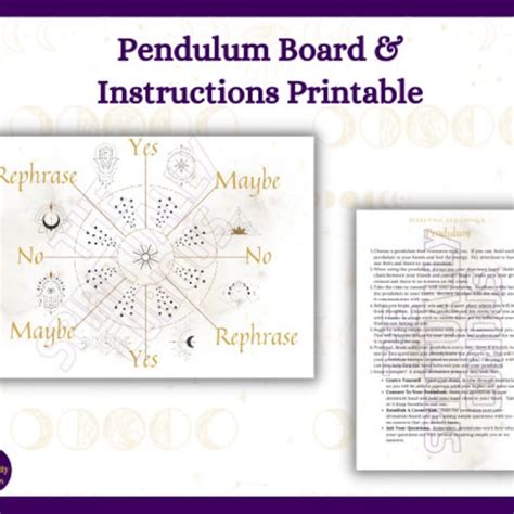 Pendulum Board Printable Etsy