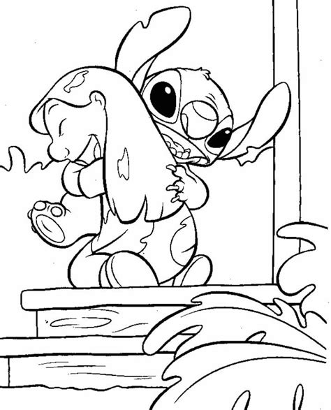 Desenhos De Stitch Tomando Sorvete Para Colorir E Imprimir