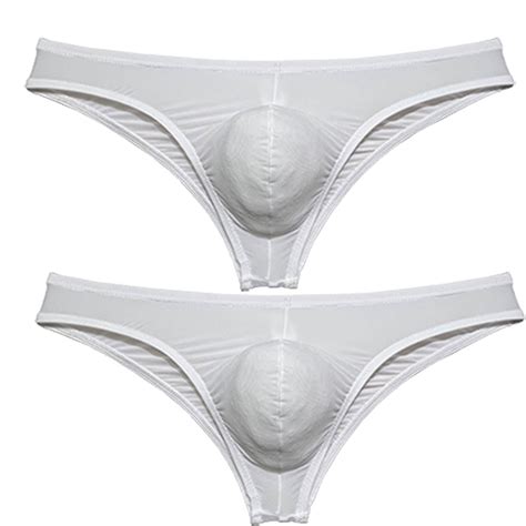 Botmois 2 PACK Micro Briefs Men S Underwear Bikini Pucker Back Male Slip Low Rise Brazil