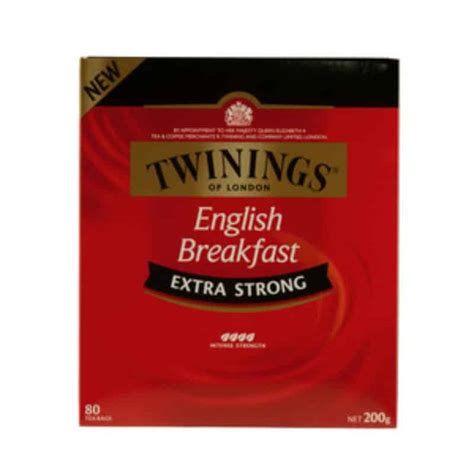 Buy Twinings English Breakfast Extra Strong Tea Bags 80 Pack Online Worldwide Delivery