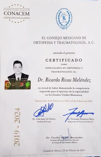 Dr Ricardo Rivas Meléndez Traumatólogo Ortopedista Especialista en