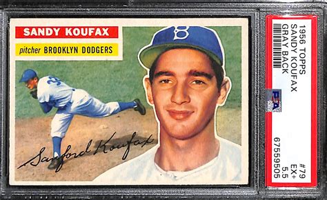 Lot Detail 1956 Topps Sandy Koufax Gray Back 79 2nd Year Card