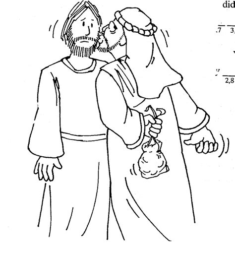 Printable Judas Betrays Jesus Activity Sheets