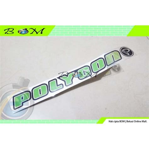 Jual Sticker Stiker Decal Transparan Speda Sepeda Logo Polygon Hijau