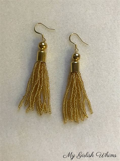 DIY Beaded Tassel Earrings My Girlish Whims