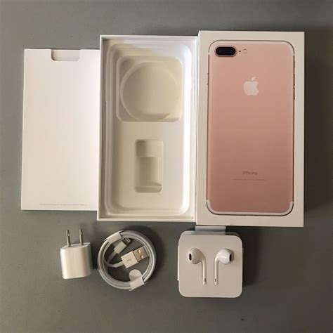 Stylish iPhone 7 Plus 256GB Rose Gold Box with Accessories - No Phone ...