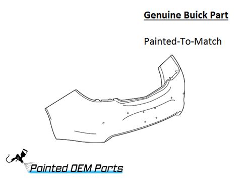 Painted Buick Regal Rear Bumper Cover Genuine Oem