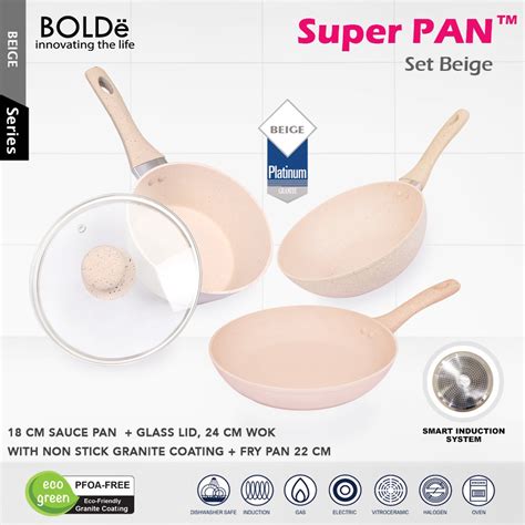 Jual BOLDe Set Wajan Super Pan Set Beige Shopee Indonesia