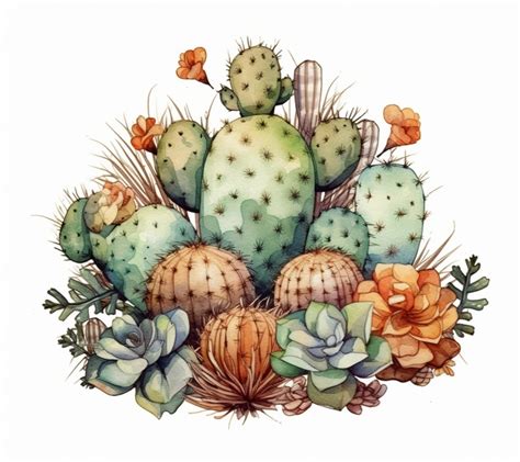 Succulent And Cactus Art Free Stock Photo - Public Domain Pictures
