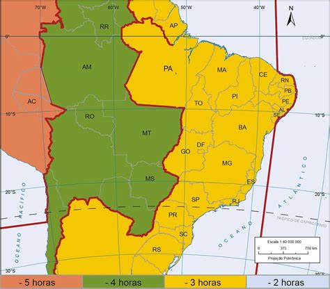 Fuso Hor Rio Atlas Geogr Fico Escolar Ibge