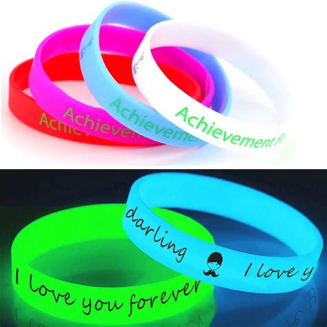 Custom Rubber Wristband Diy Bracelet Set Rubber Bracelet Luminous