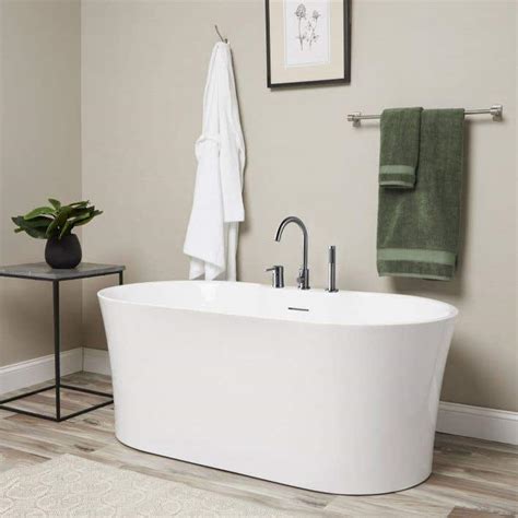 Una Acrylic Freestanding Deck Mount Soaking Tub Package Vtb