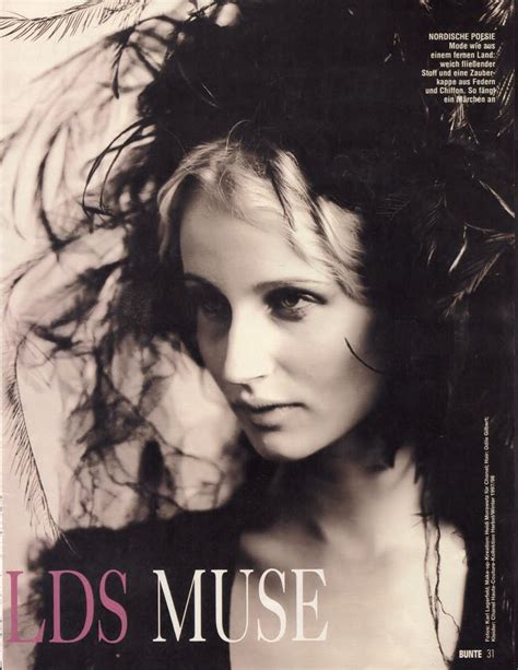 KARL LAGERFELDS MUSE BUNTE Germany 17 July 1997 By Karl Lagerfeld