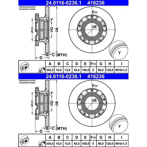 X Ate Bremsscheiben Mm Voll Hinten Passend F R Ford Tourneo Transit