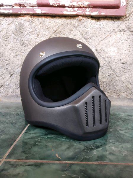 Jual Helm Cakil Retro Grey Doff Caferacer Japstyle Di Lapak Sanshop