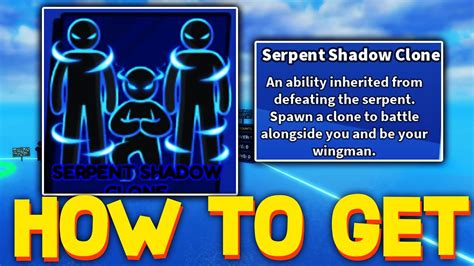 How To Get Serpent Shadow Clone Ability In Blade Ball Roblox Youtube