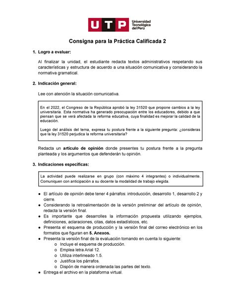 Ea N I Pc Consigna C M Consigna Para La Pr Ctica Calificada