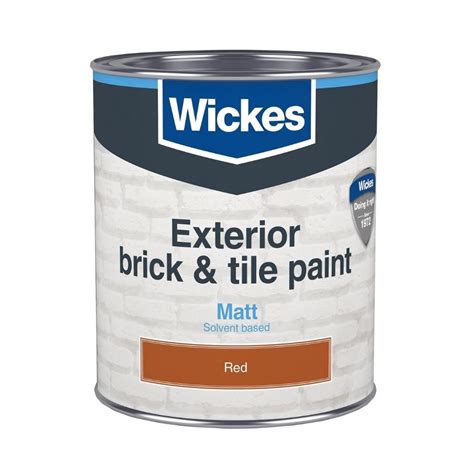 Wickes Brick And Tile Paint Matt Red 750ml Next Day Delivery Tile Paint