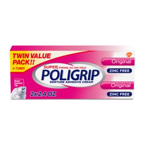 Super Poligrip Denture Adhesive Cream Zinc Free Original Pick Up In