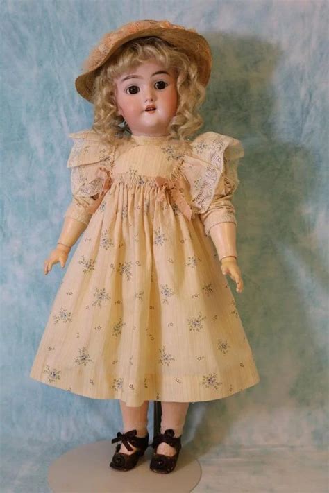 19 Inch German Bisque Character Handwerck Doll 119 Antique Nice Dress