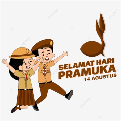 Scout Hari Pramuka Vector Hd Png Images Selamat Hari Pramuka Kartoon