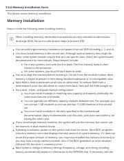 Memory Installation: Tips for Installing Memory Safely and | Course Hero