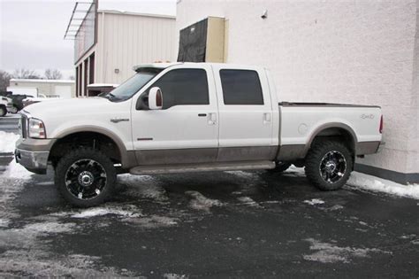 Lifted-white Dodge Ram truck in the winter | Ford trucks, Classic car ...