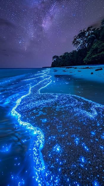 Premium Photo | The blue lagoon at night