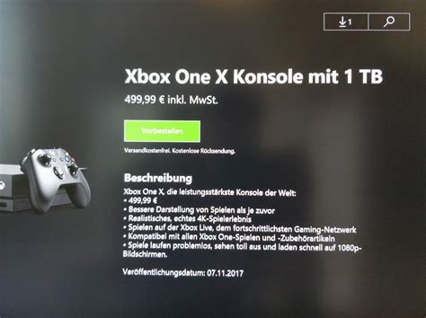 Xbox One X Kann Jetzt Vorbestellt Werden