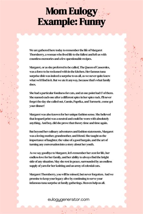parent eulogy examples eulogies  jen