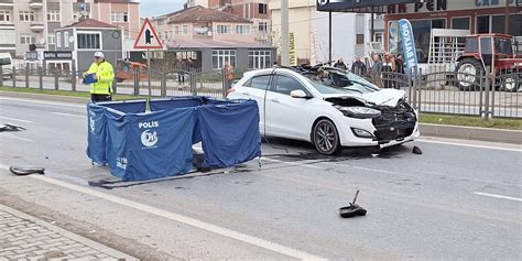 Otomobilin Çarptığı Bisikletli Hayatını Kaybetti