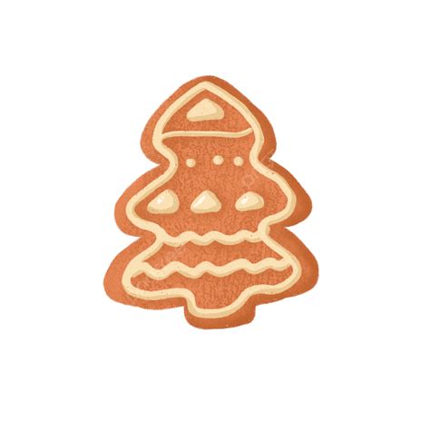 Cartoon Biscuits Png Image Christmas Brown Tree Biscuit Cartoon