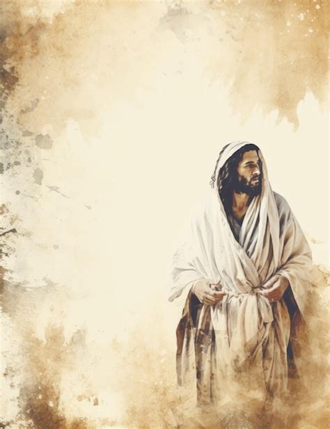 Premium Ai Image Jesus Standing In Front Of A Grunge Background