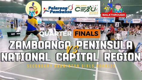 Quarterfinals Region Ix Vs Ncr Palarong Pambansa Secondary