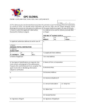 Fillable Online Gpc Global Agreement Fax Email Print Pdffiller