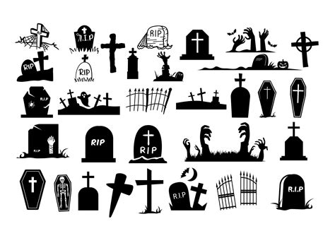 Tombstone Silhouette Clip Art