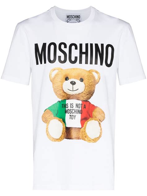 Moschino Italian Teddy Bear Crew Neck T Shirt Farfetch In 2021