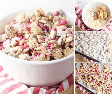 Valentine Chex Mix Snack Recipe - How to Make Pink Puppy Chow