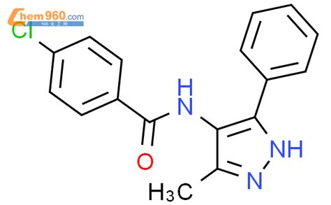 824969 08 6 Benzamide 4 Chloro N 3 Methyl 5 Phenyl 1H Pyrazol 4 Yl