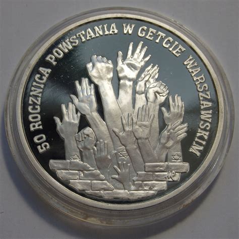 300 000 zł 50 Rocznica Powstania w Getcie Warszawskim 1993r Ag X6221