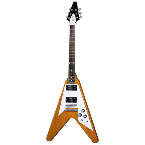 Gibson 70s Flying V Antique Natural Guitare électrique