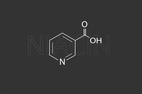 Niacin Molecular Skeletal Chemical Formula Vector Art At Vecteezy