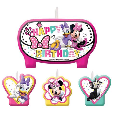 Minnie Mouse Happy Helpers Birthday Candle Set Amscan Asia Pacific