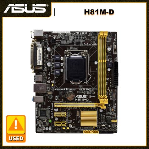 Asus H M D Desktop Pc Motherboard Lga Intel H Ddr Gb Support