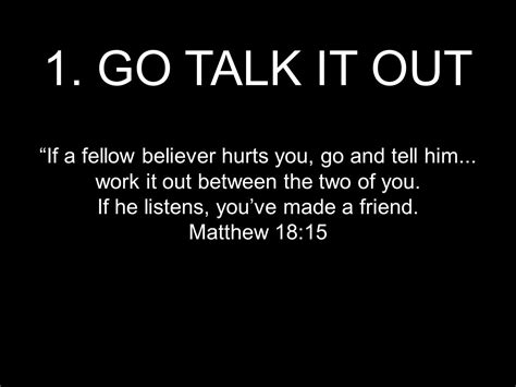 How To ‘fight Like A Christian 1 Go Talk It Out If A Fellow